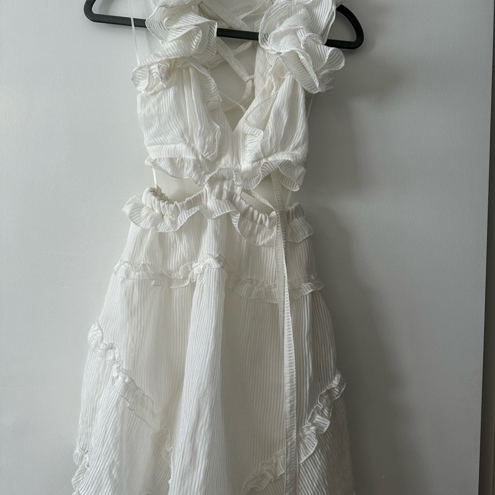 White Ruffled Dress